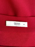 PRADA DEEP RED OCCASION DRESS WITH TIE FEATURE SIZE 46 UK 14