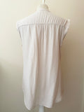 MINT VELVET PUTTY BUTTON FRONT SLEEVELESS TOP SIZE 14