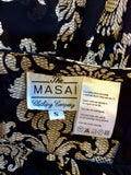 THE MASAI CLOTHING COMPANY BLACK & CREAM PRINT TOP SIZE S