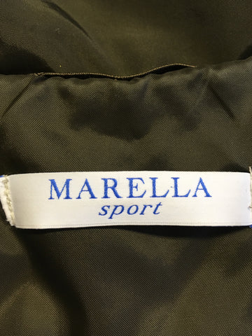 MARELLA SPORT BROWN DOWN & FEATHER PADDED JACKET SIZE 6