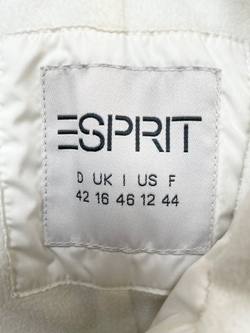 ESPRIT WINTER WHITE HIGH NECK SLEEVELESS DOWN & FEATHER PADDED GILET SIZE 16