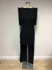 AQUA BLACK SLEEVELESS SHORT FRONT & FULL LENGTH BACK DRESS SIZE 8