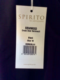BRAND NEW SPIRITO DI ARTIGIANO BLACK CROSS OVER SWIMSUIT SIZE 18