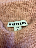 WHISTLES SALMON PINK WOOL & MOHAIR BLEND JUMPER SIZE M