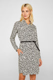 BRAND NEW WITH TAGS ESPRIT BLACK & WHITE PRINT BELTED SHIRT DRESS SIZE 14