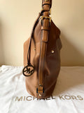 MICHAEL KORS TAN LEATHER LARGE SHOULDER BAG