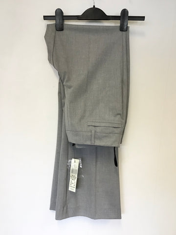 BRAND NEW LONG TALL SALLY LIGHT GREY JACKET & TROUSER SUIT SIZE 12