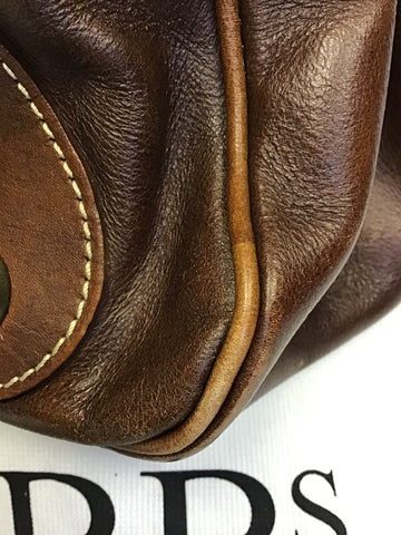 HOBBS CHESTNUT BROWN LEATHER SHOULDER BAG