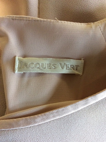 JACQUES VERT PALE NUDE PINK SPLIT SLEEVE OCCASION DRESS SIZE 12