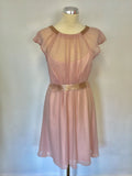 COAST LIGHT PINK BEADED TRIM SPECIAL OCCASION DRESS SIZE 12