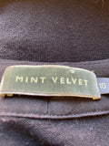 MINT VELVET BLACKKNIT WITH LINEN BLEND CONTRAST SHORT JACKET SIZE 10