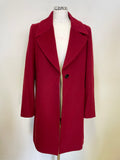 BRAND NEW JAEGER DARK RED WOOL BLEND MID LENGTH COAT SIZE 10