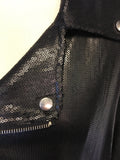 B BY BERNADO BLACK SEQUINNED BIKER STYLE JACKET SIZE XL