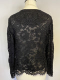 LK BENNETT LILYAN BLACK LACE SPECIAL OCCASION JACKET SIZE 10