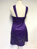 KAREN MILLEN PURPLE EMBROIDERED SPECIAL OCCASION DRESS SIDE 10