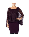 BRAND NEW PHASE EIGHT SERRINA BLACKCURRANT SEQUIN DRESS SIZE 10