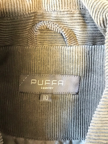 PUFFA COUNTRY LIGHT BROWN ZIP UP COUNTRY JACKET SIZE 10