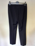 BRAND NEW MARKS & SPENCER LUXURY NAVY BLUE WITH WOOL TROUSERS SIZE 10L