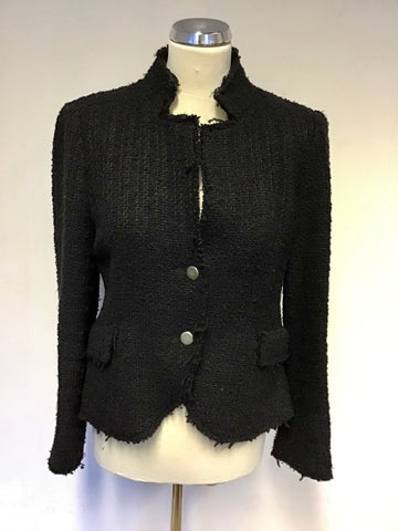 ZARA WOMAN BOUCLE KNIT BOX JACKET SIZE 12