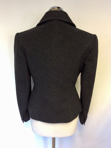 HOBBS DARK GREY WOOL & CASHMERE JACKET SIZE 12
