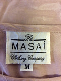 THE MASAI CLOTHING COMPANY BLUSH LACE TRIM SHIFT DRESS SIZE M