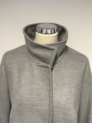 MARKS & SPENCER CLASSIC LIGHT GREY COAT SIZE 10