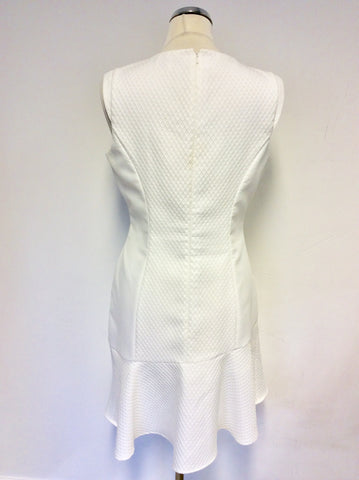 BRAND NEW REISS GEM WHITE TEXTURED DRESS SIZE 12