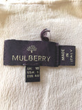 MULBERRY CREAM COTTON BROIDERY ANGLAISE SILK LINED TOP SIZE 10