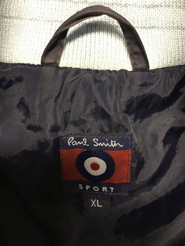 PAUL SMITH SPORT NAVY & LIGHT BLUE ZIP UP BOMBER JACKET SIZE XL
