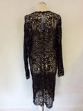 BRAND NEW WINDSMOOR BLACK CROCHET DUSTER COAT SIZE XL