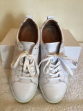 WHISTLES KOKI WHITE LEATHER TRAINERS SIZE UK 7/40