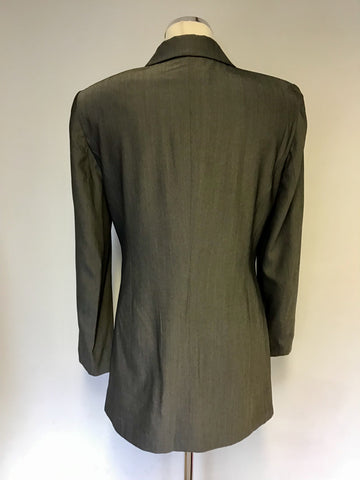 Smart Bianca Grey Long Jacket Size 36 UK 12