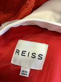 REISS ALISON RED SEQUINNED TOP LONG SLEEVE MINI DRESS SIZE 10