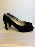 HOBBS BLACK SUEDE PLATFORM SOLE HEELS SIZE 7/40