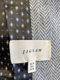 JIGSAW BLUE WOOL BLEND TWEED JACKET SIZE 10