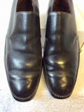 BARKER BLACK LEATHER SLIP ON SHOES SIZE 9.5/43.5
