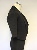BRAND NEW KAREN MILLEN BLACK STRETCH BODYCON DRESS & MATCHING BOLERO JACKET SIZE 2 UK 8/10/12