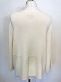 HOBBS IVORY BOAT NECKLINE 3/4 SLEEVE JUMPER SIZE M