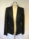 KARL LAGERFIELD BLACK WAX COATED JACKET SIZE L