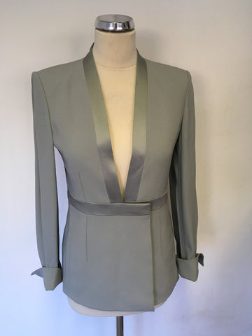 DESIGNER SONIA RYKIEL DUCK EGG SPECIAL OCCASION JACKET & SKIRT SUIT SIZE 38 UK 10