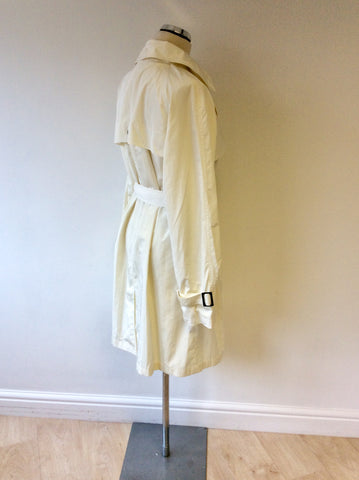 JAEGER WHITE BELTED TRENCH COAT/ MAC SIZE 16