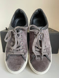 MASSIMO DUTTI DARK GREY SUEDE & LEATHER SNEAKERS/ PLIMSOLS SIZE 6/39