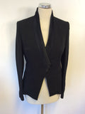 BRAND NEW MARKS & SPENCER AUTOGRAPH BLACK TUXEDO TROUSER SUIT SIZE 8/10