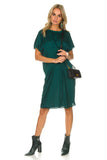BRAND NEW BY MALENE BIRGER LINANA BOTTLE GREEN CAP SLEEVE SHIFT DRESS SIZE 38 UK 10