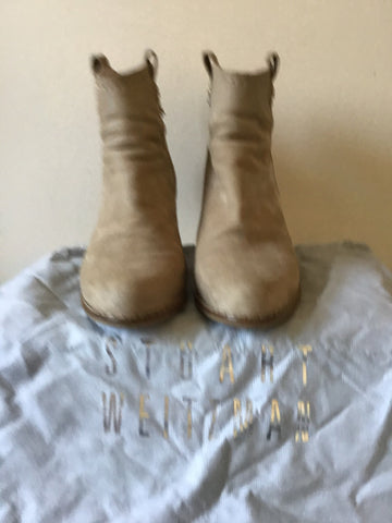 C-DOUX TAN SUEDE KNEE KIGH BOOTS SIZE 2.5/35