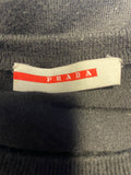 PRADA BLACK WOOL LONG SLEEVED JUMPER SIZE S/M