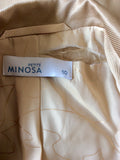 MINOSA PETITE GOLD JACKET & TROUSER SUIT SIZE 8/10
