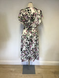 BRAND NEW PHASE EIGHT WHITE WITH FLORAL PRINT DRESS SIZE 14