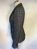 REISS GREY & BLACK CHECK PRINT JACKET SIZE 10