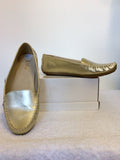 BRAND NEW LOTUS GOLD SLIP ON LOAFERS SIZE 6/39